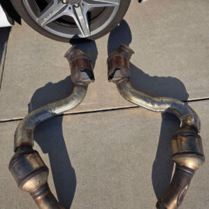 W205 Mercedes-Benz C63 AMG OEM downpipes and catalytic converters all