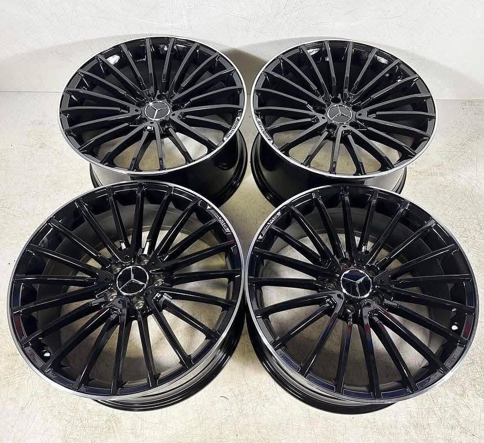 MERCEDES AMG 63 V4 STYLE ALLOY WHEELS - 5 x 112- GLOSS BLACK... - Image 4