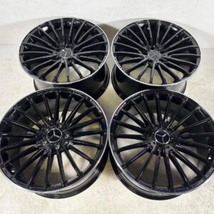 MERCEDES AMG 63 V4 STYLE ALLOY WHEELS - 5 x 112- GLOSS BLACK...