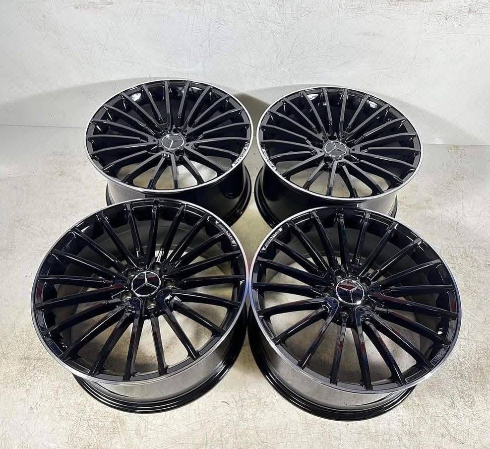 MERCEDES AMG 63 V4 STYLE ALLOY WHEELS - 5 x 112- GLOSS BLACK... - Image 2