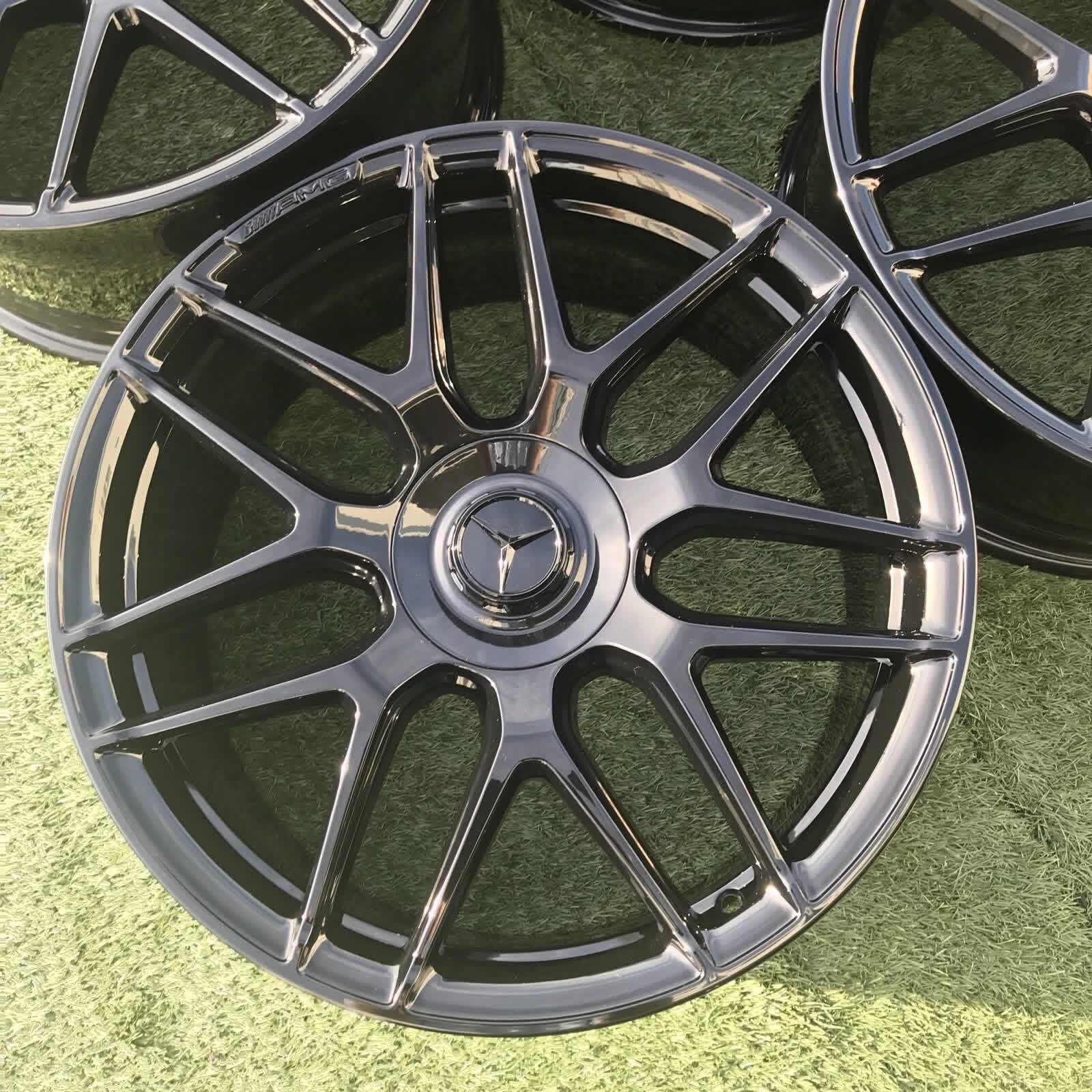 19"x8.5 Black C63 AMG Rims Wheel Mercedes Benz S550 GLE350 C300 CLA250 E350 GLC - Image 3