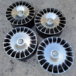 MERCEDES AMG 63 V4 STYLE ALLOY WHEELS - 5 x 112- GLOSS BLACK...