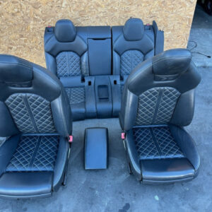 LEATHER FRONT/REAR SEATS SEAT SET W/DOOR PANELS BLACK 29K 16-18 AUDI A7 S7 4.0L