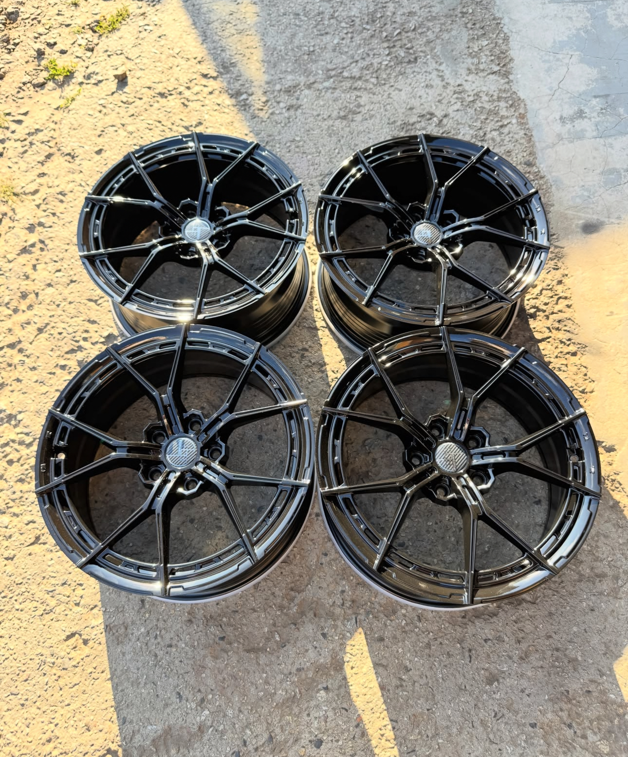 Brand new lightweight all black universal wheels